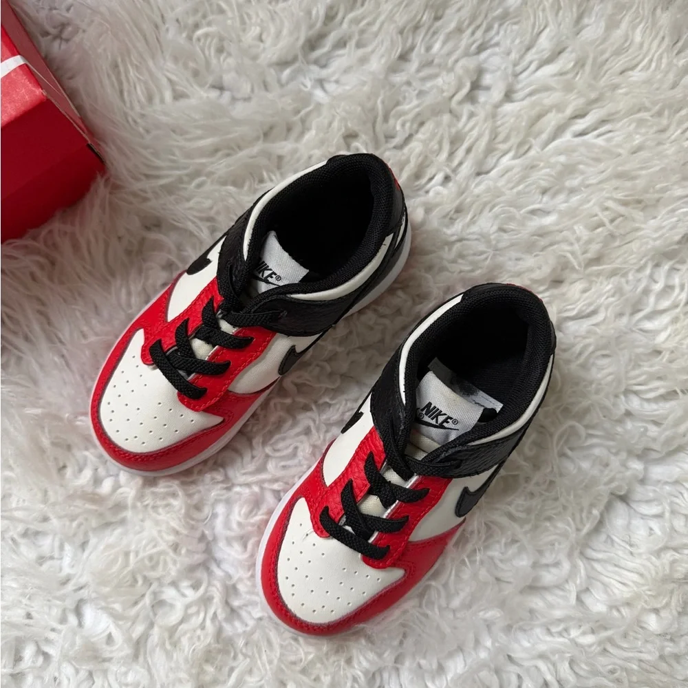 Nike Kids' Red, White & Black Low-Top Sneakers